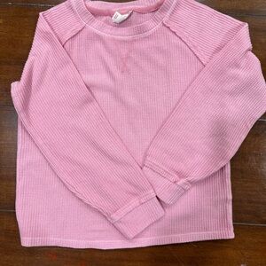 Cat & Jack Light Pink Long Sleeve Waffle Tee